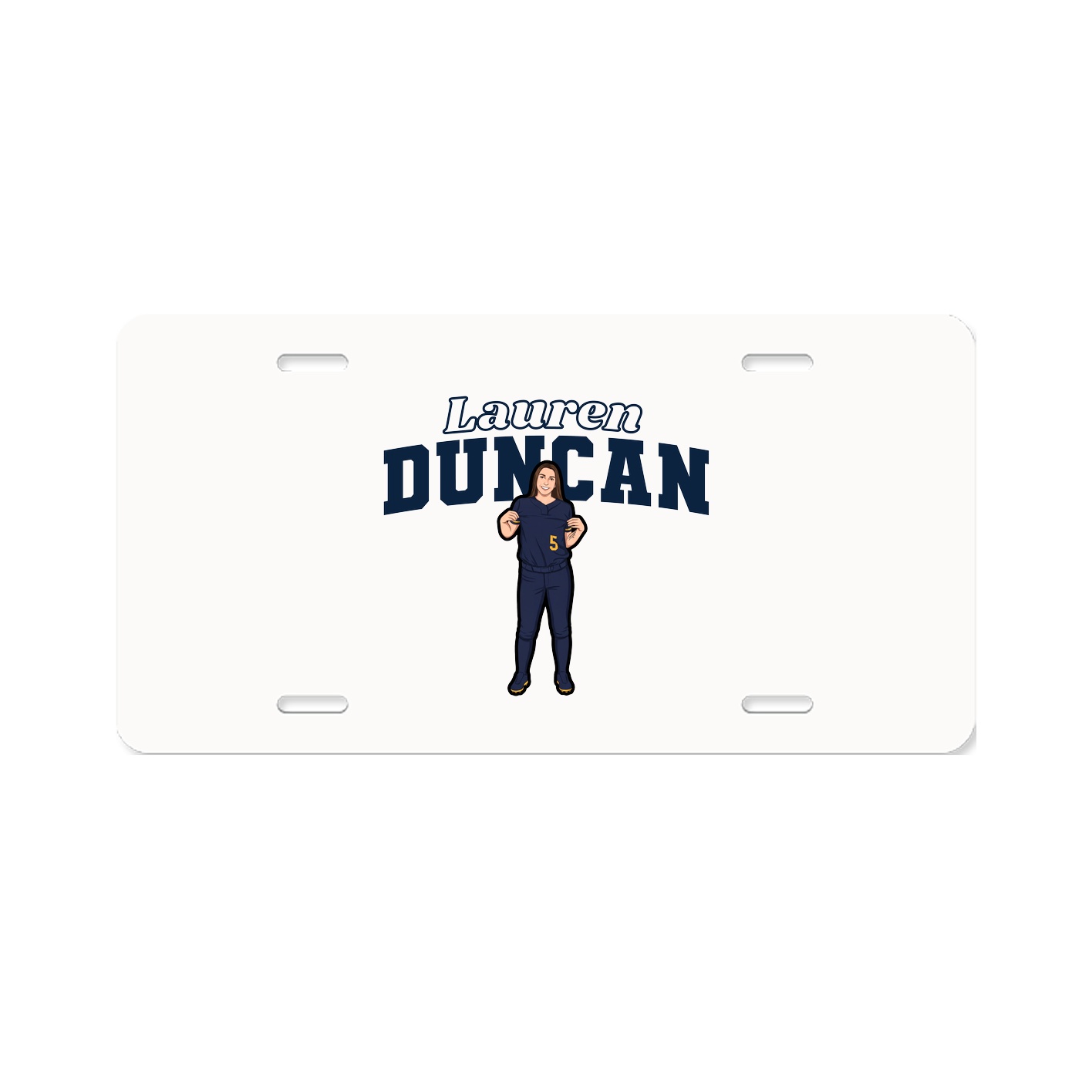 License Plate — Name Arch in Classic