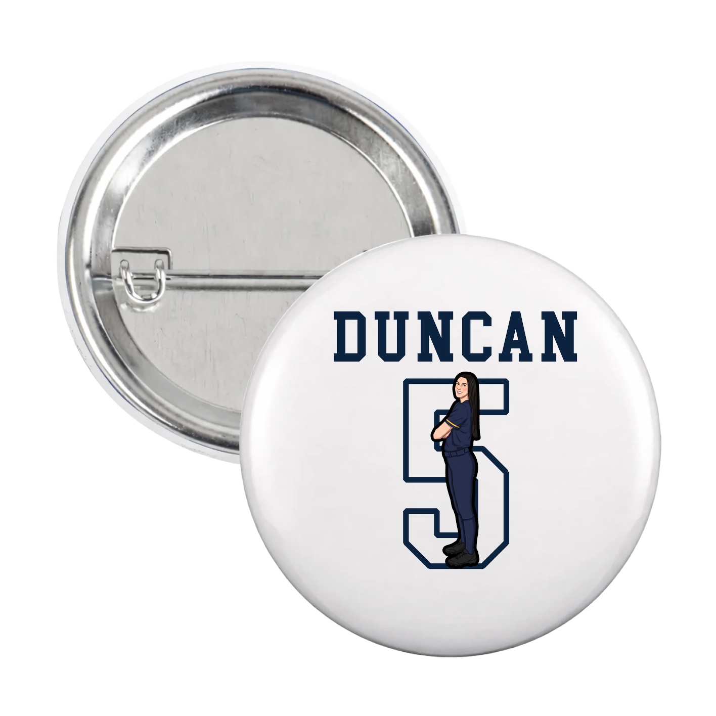 Game Day Button — Shirsey in White
