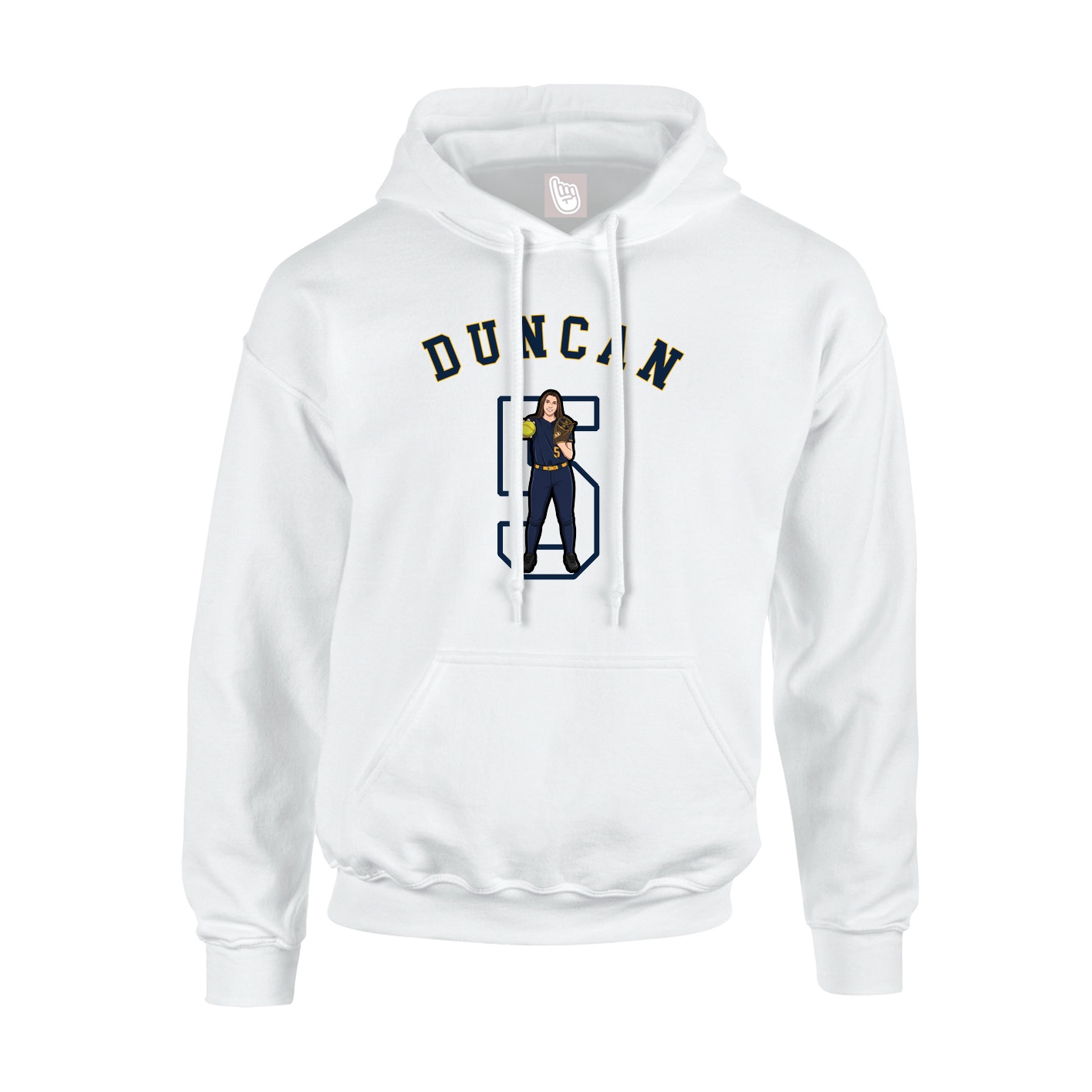 Youth Hoodie — Shirsey Arch in White