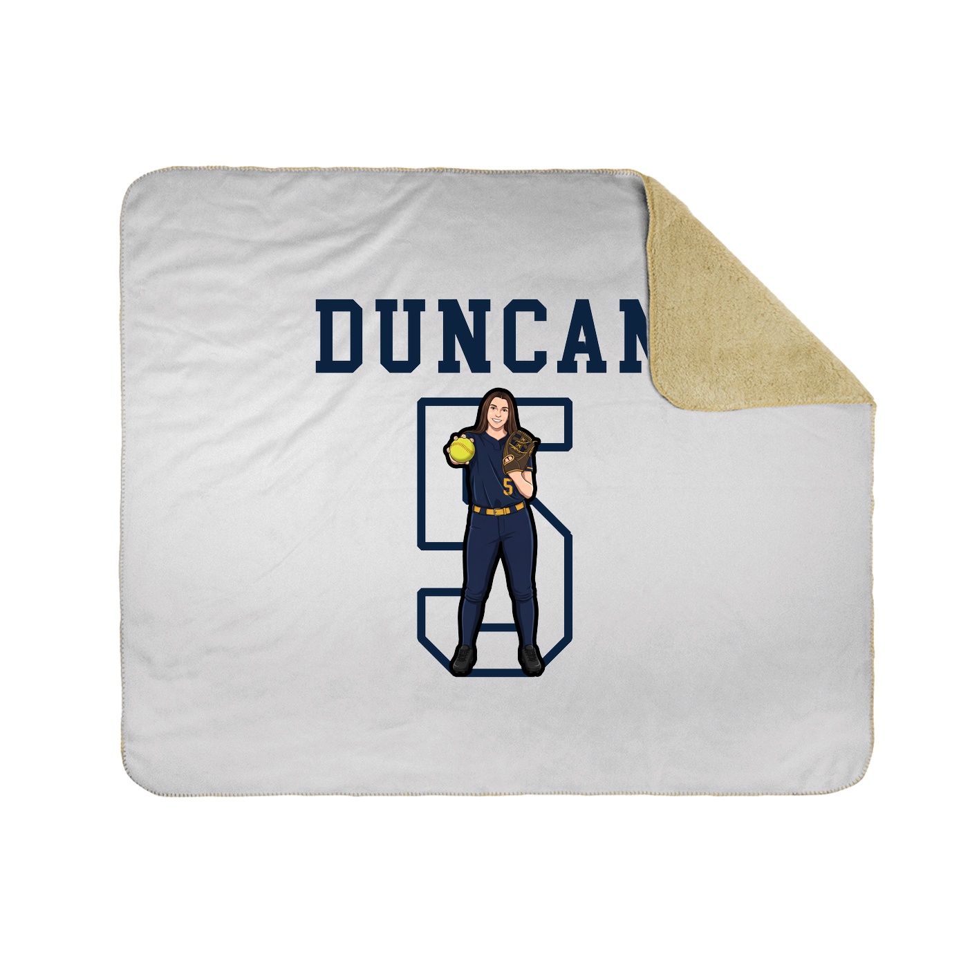 Throw Blanket — Shirsey in White