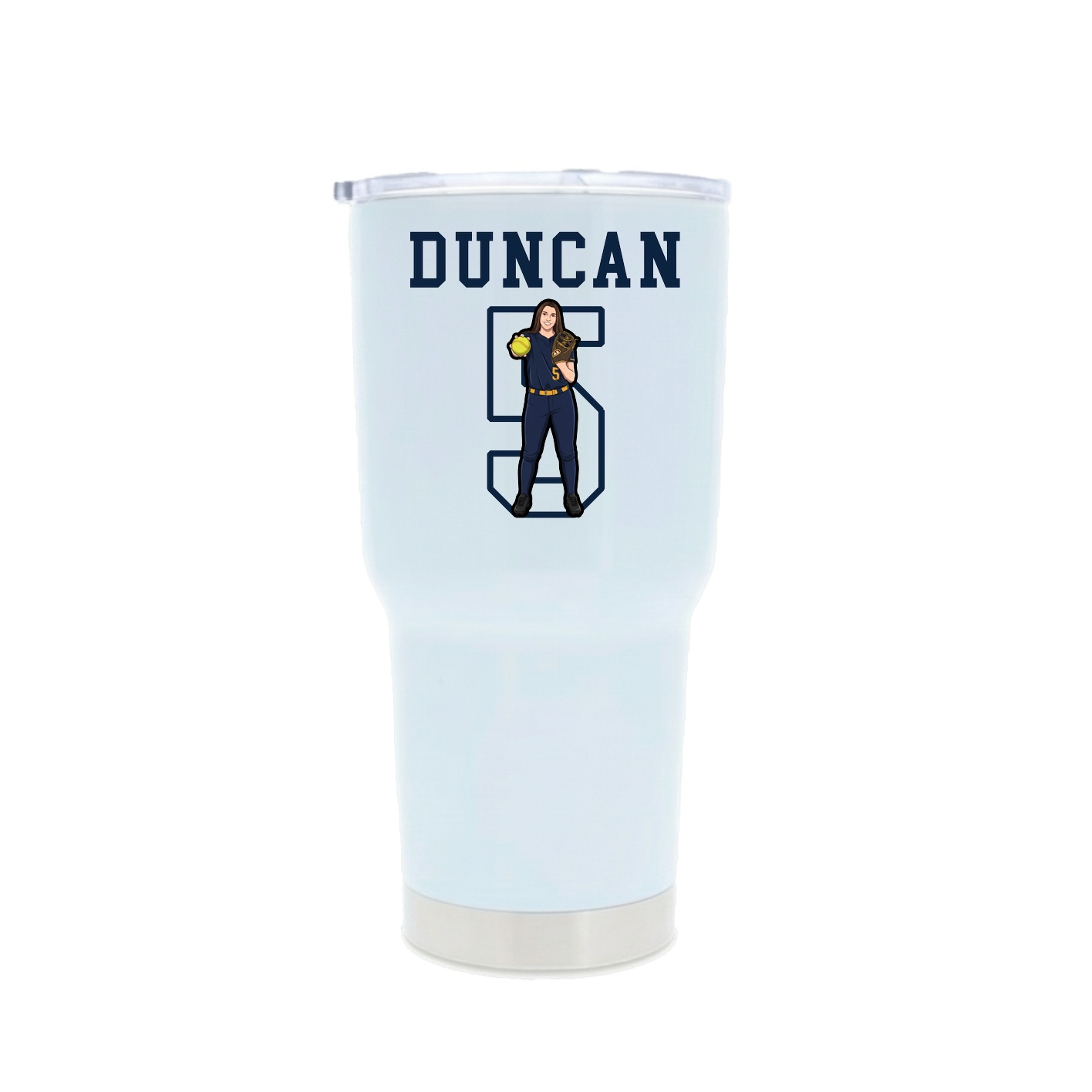 30oz Stainless Steel Tumbler — Shirsey in White