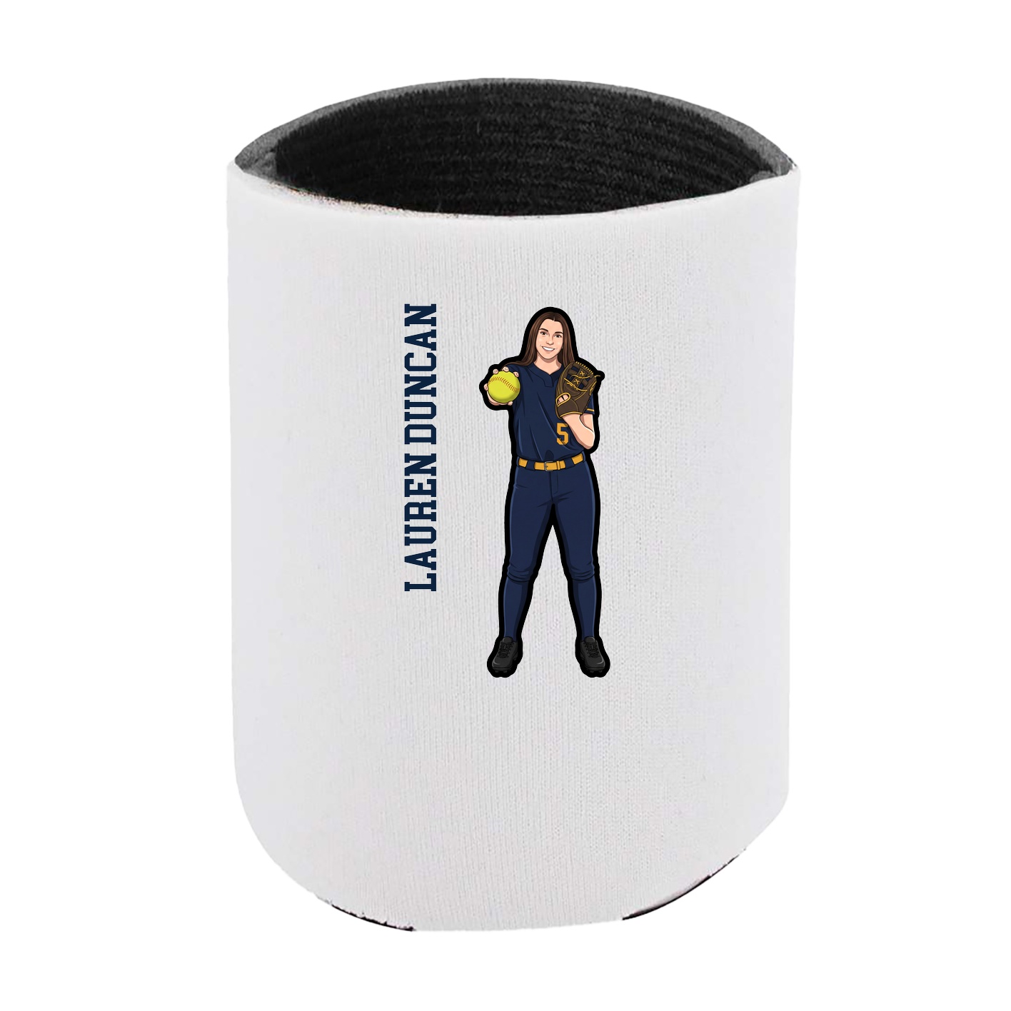 Can Holder — Name Vertical in White