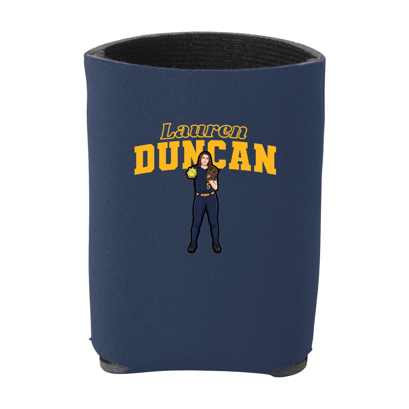 Can Holder — Name Arch in Navy