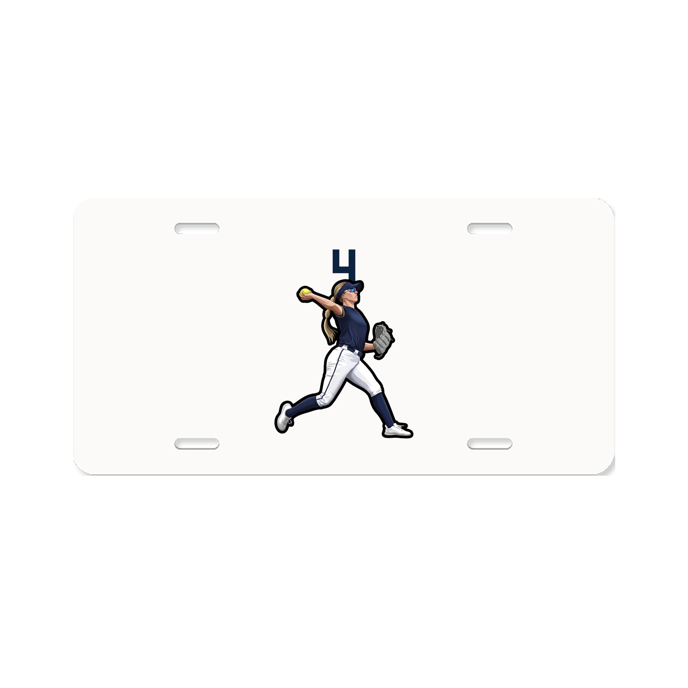 License Plate — Number Top in Classic