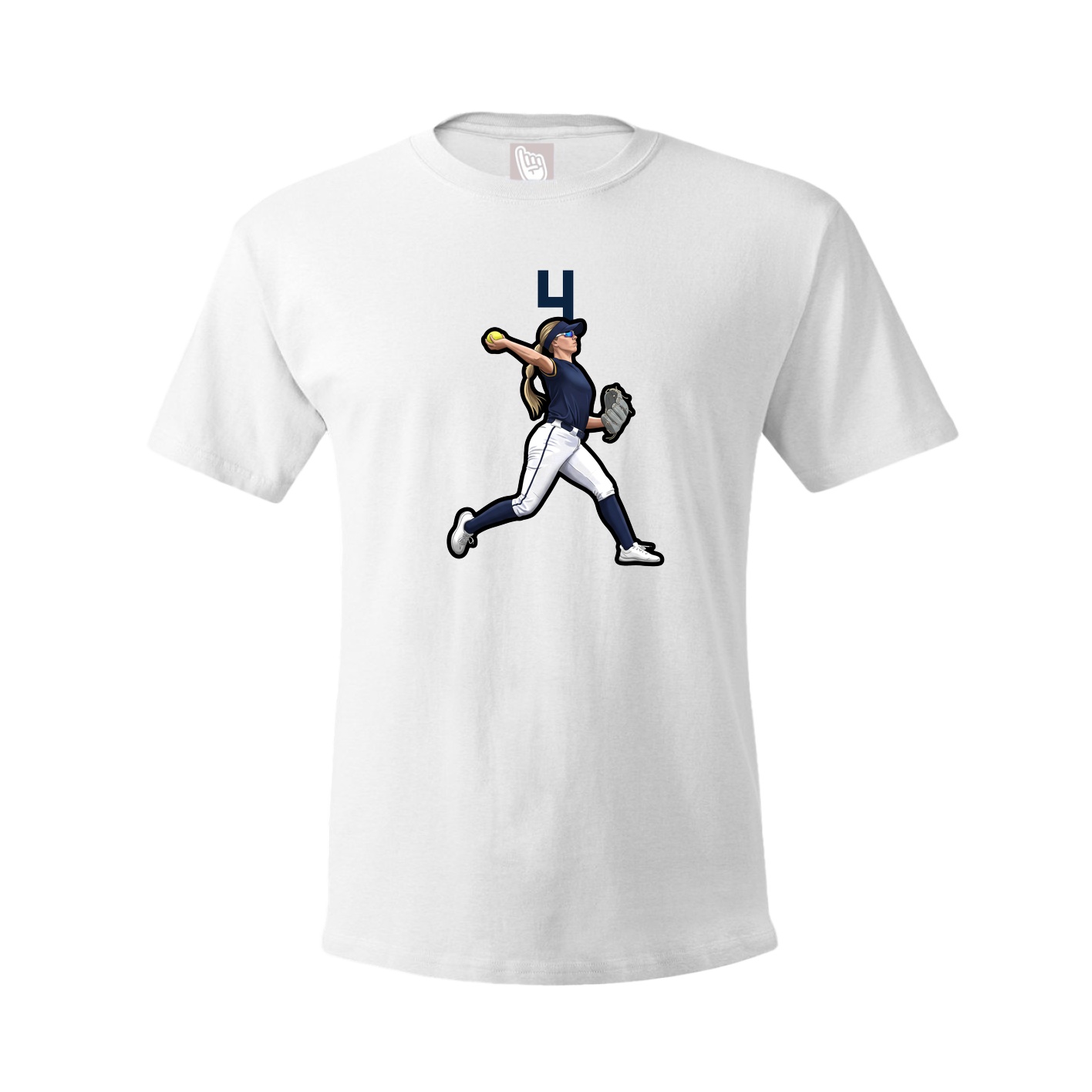 Tee — Number Top in White