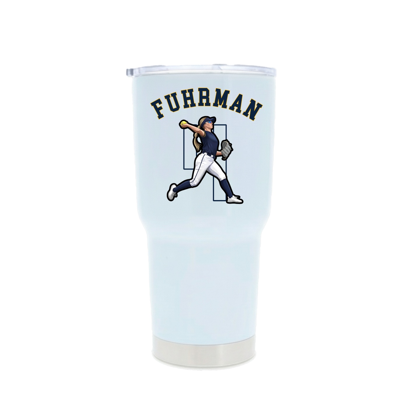 30oz Stainless Steel Tumbler — Shirsey Arch in White