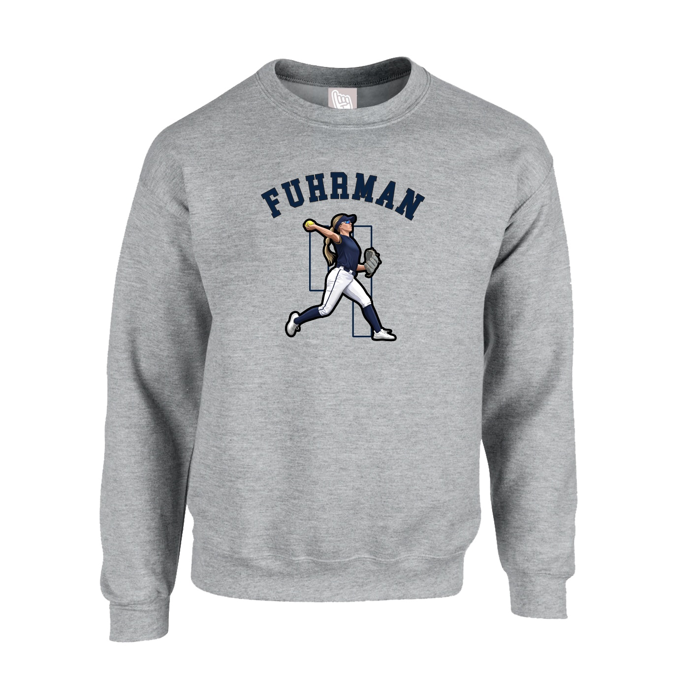 Fleece Crew — Shirsey Arch in Grey
