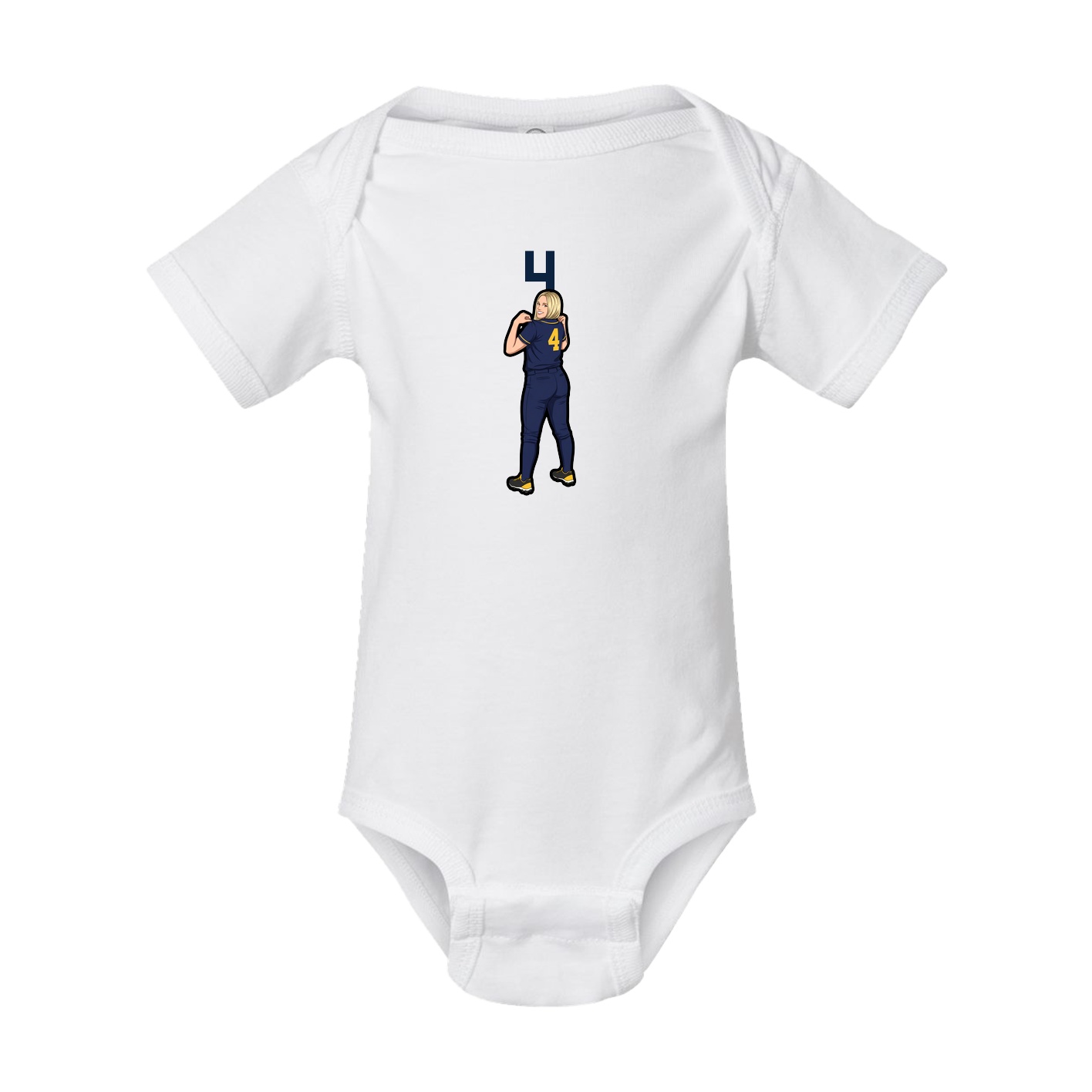 Baby Onesie — Number Top in White