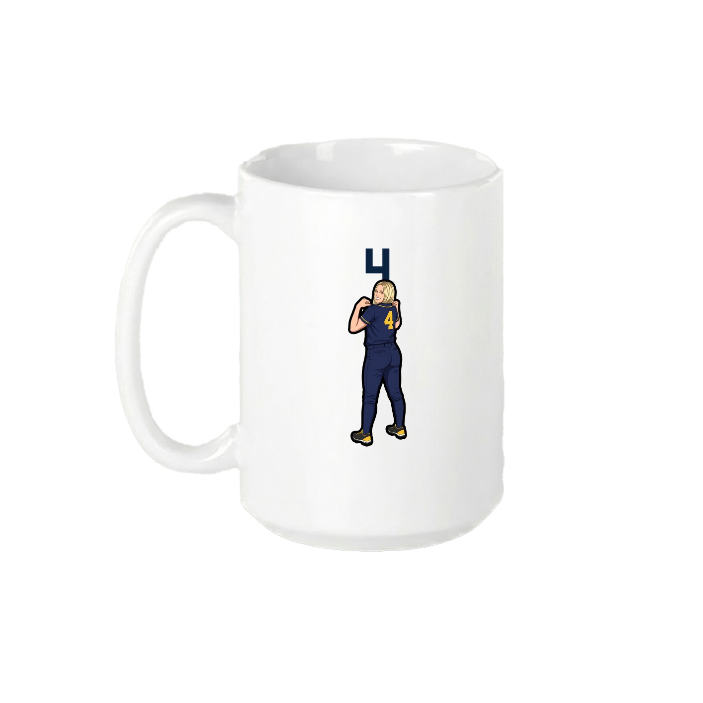 15oz Coffee Mug — Number Top in White