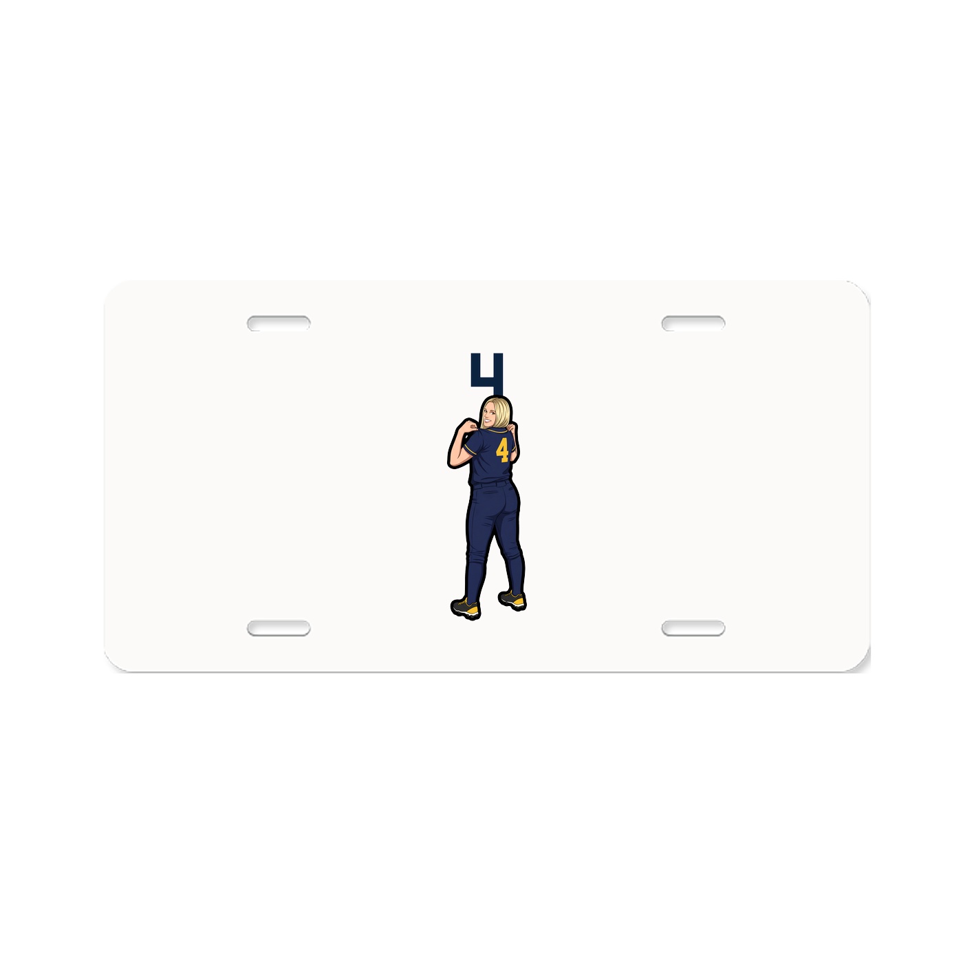 License Plate — Number Top in Classic