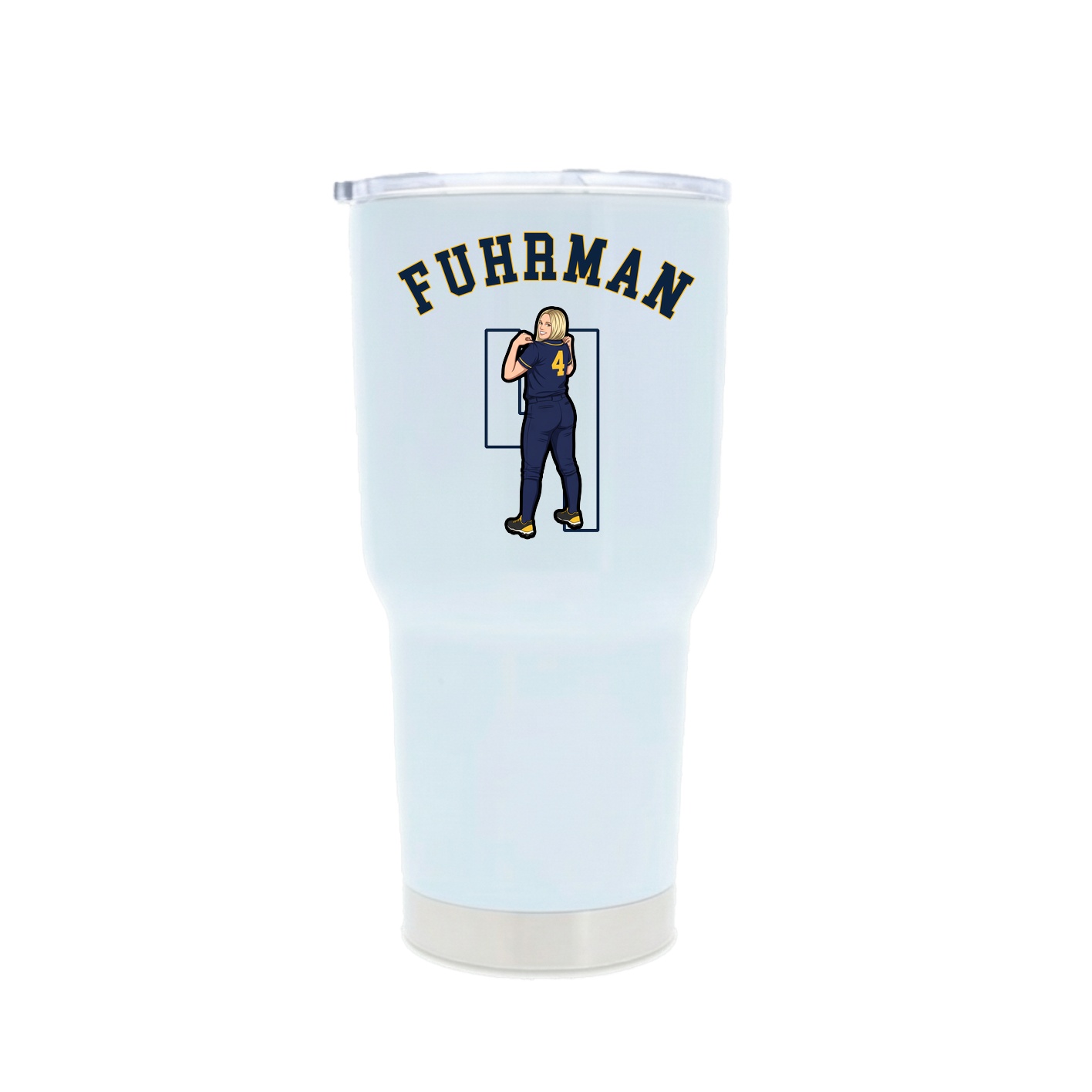 30oz Stainless Steel Tumbler — Shirsey Arch in White