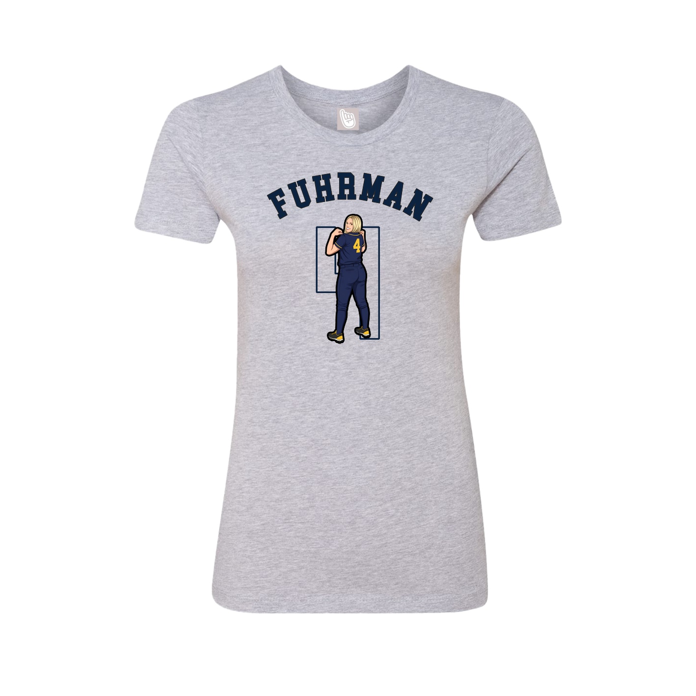 Fitted Women's Tee — Shirsey Arch in Grey
