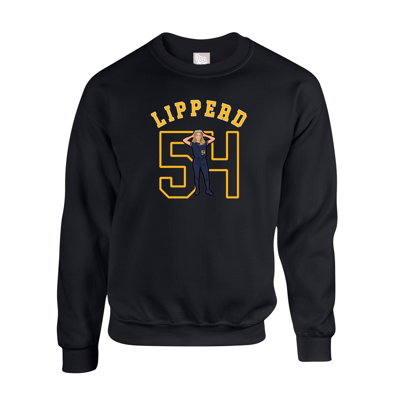 Fleece Crew — Shirsey Arch in Black
