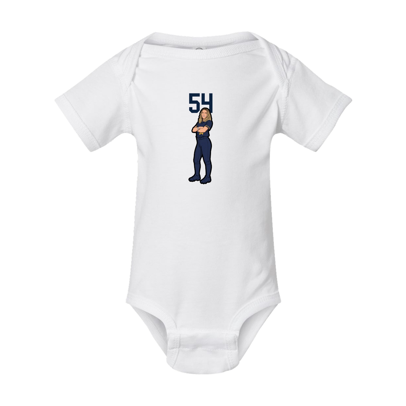 Baby Onesie — Number Top in White