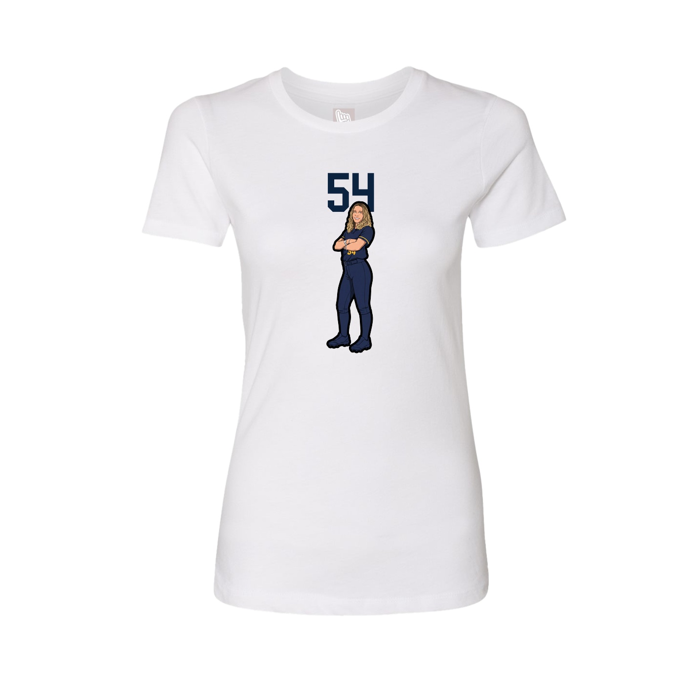 Womens Tee — Number Top in White