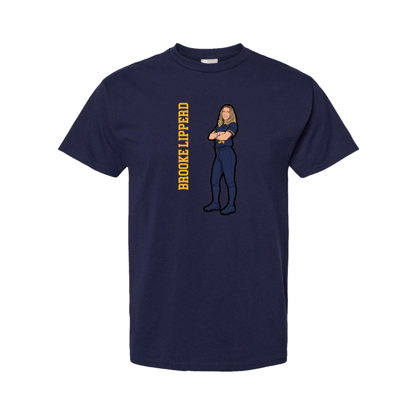 Youth Tee — Name Vertical in Navy