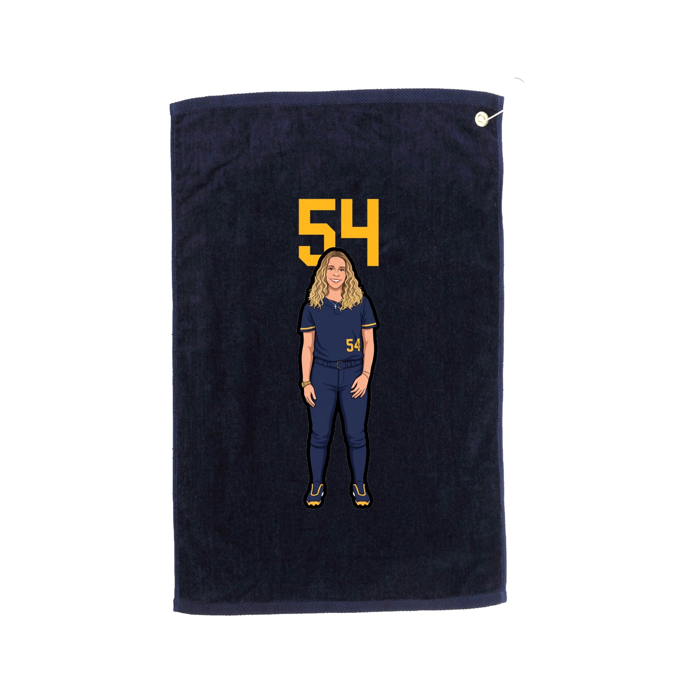 Golf Towel — Number Top in Navy