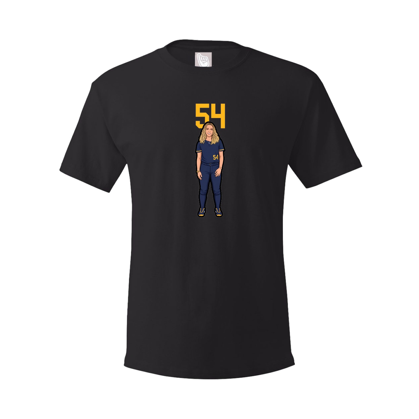 Youth Tee — Number Top in Black
