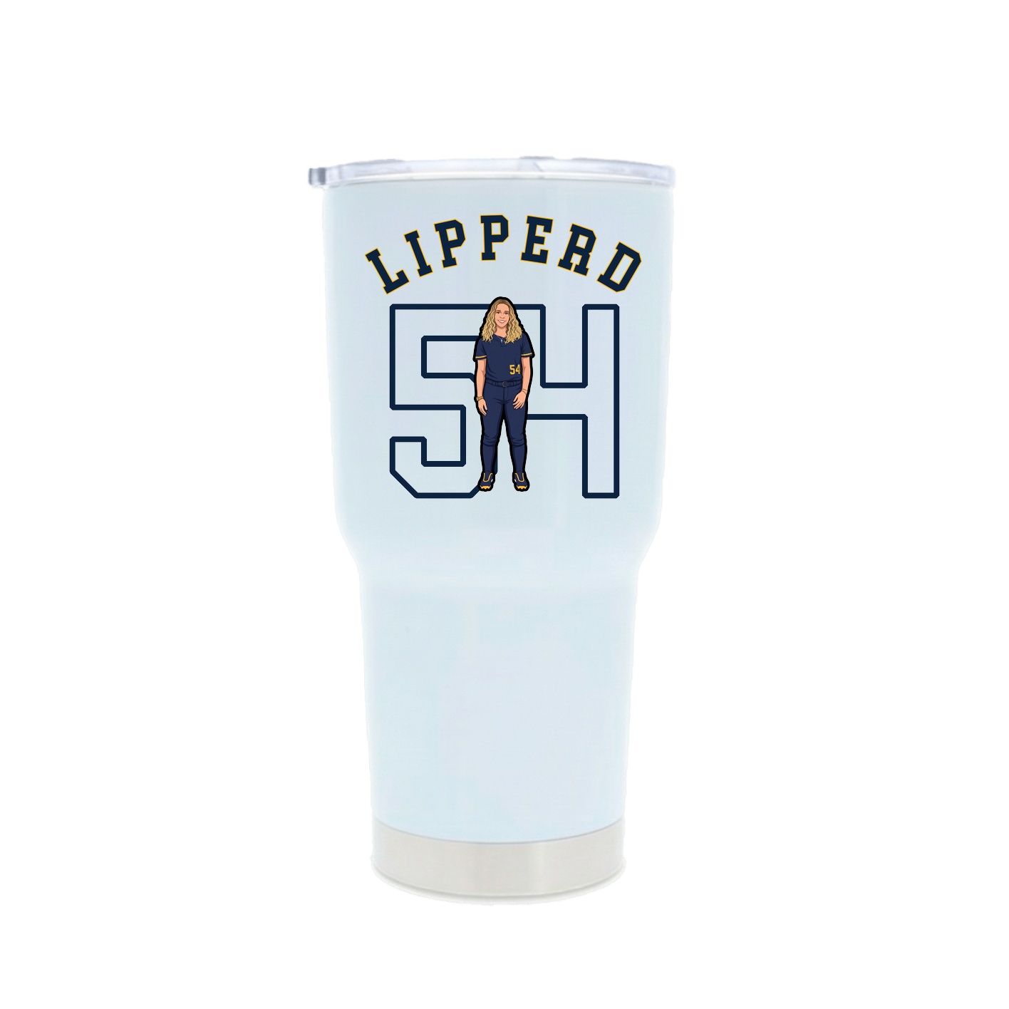 30oz Stainless Steel Tumbler — Shirsey Arch in White
