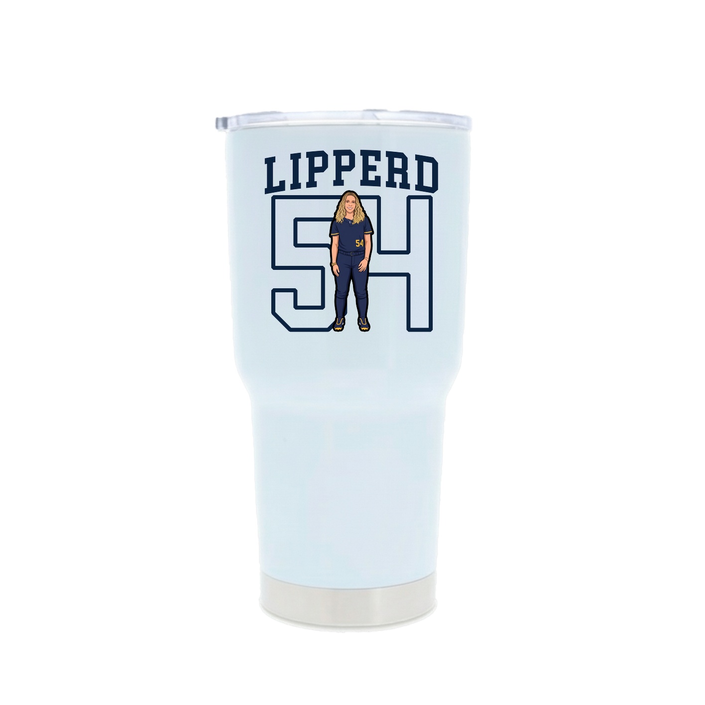 30oz Stainless Steel Tumbler — Shirsey in White