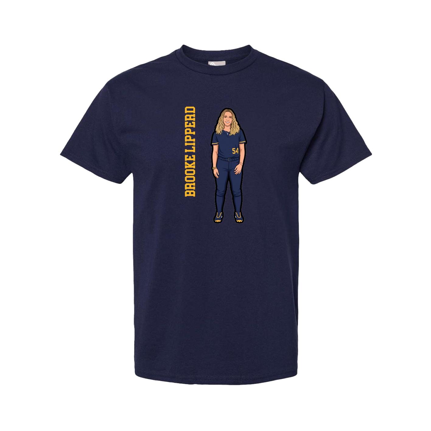 Tee — Name Vertical in Navy
