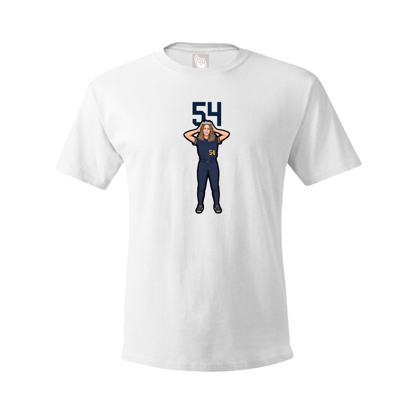 Youth Tee — Number Top in White