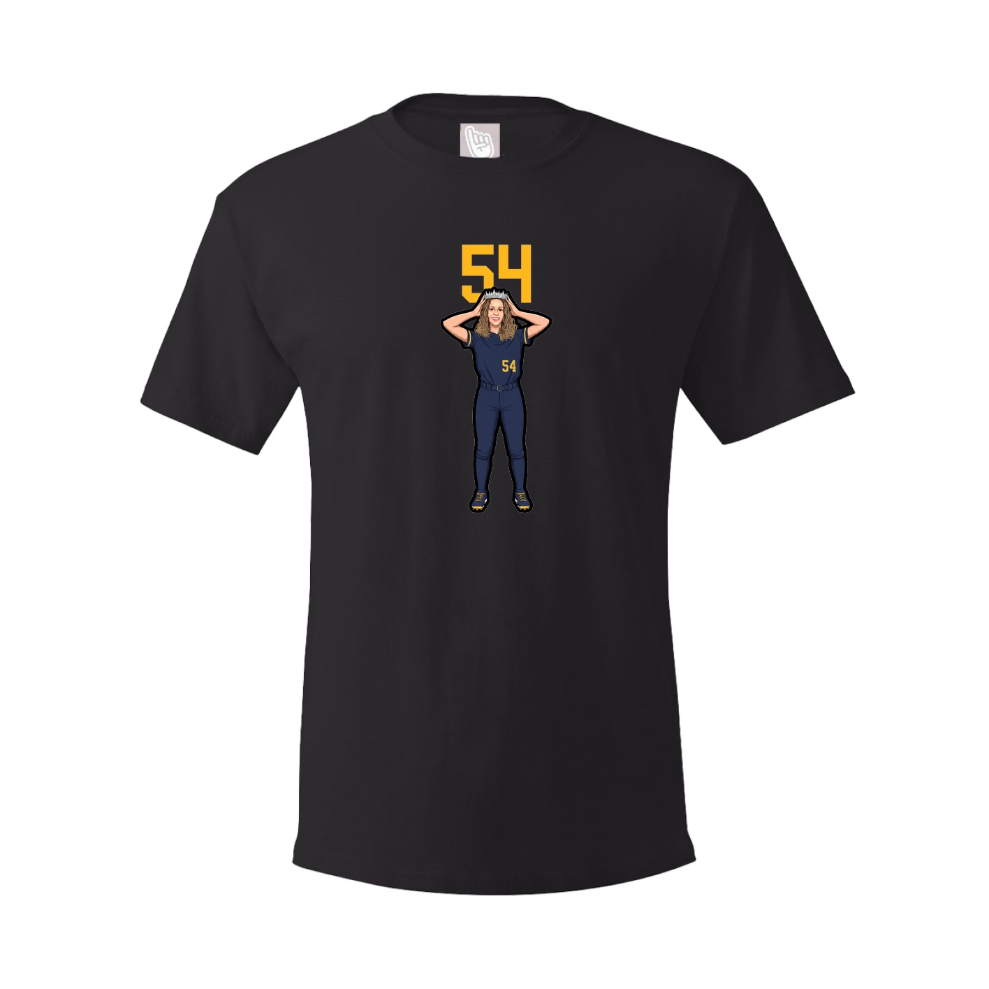 Youth Tee — Number Top in Black