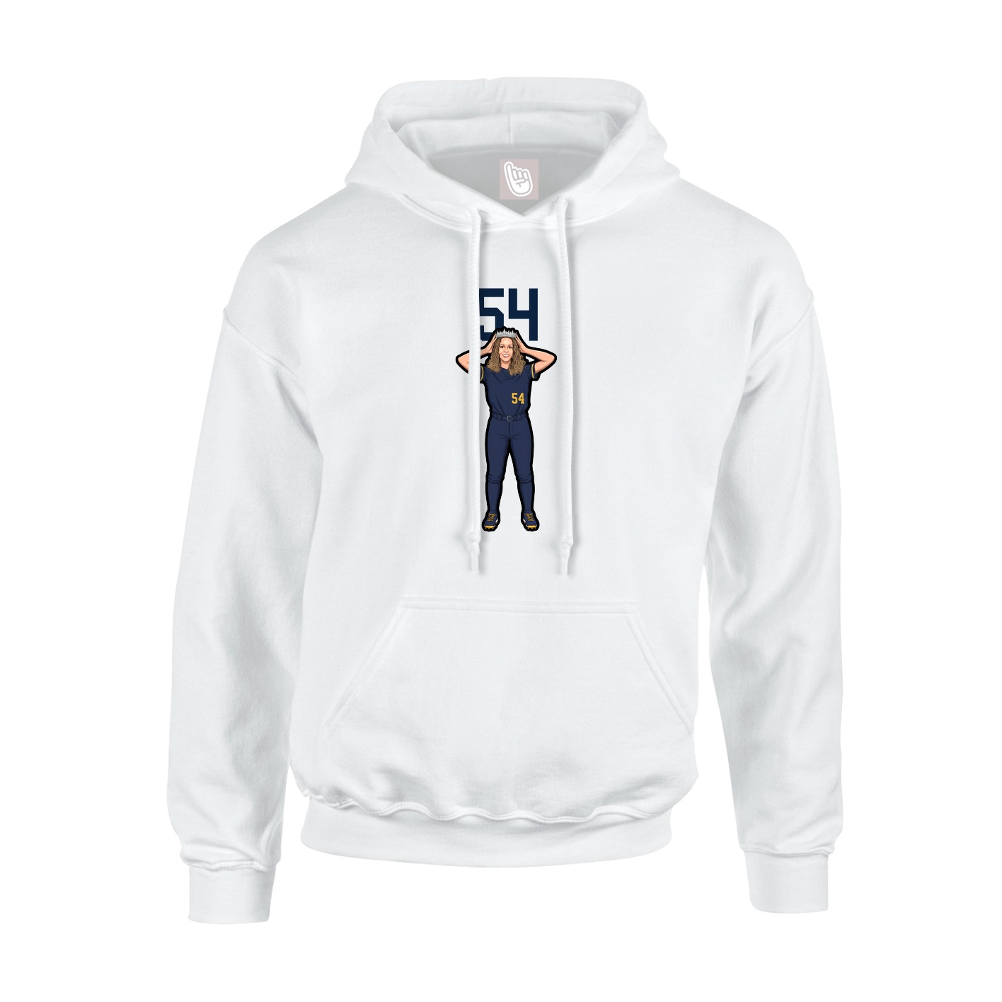 Hoodie — Number Top in White