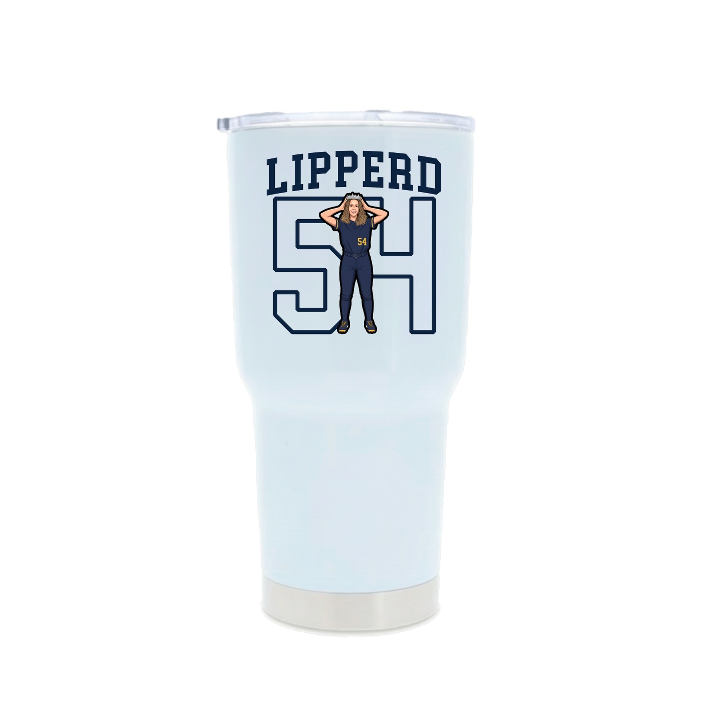 30oz Stainless Steel Tumbler — Shirsey in White