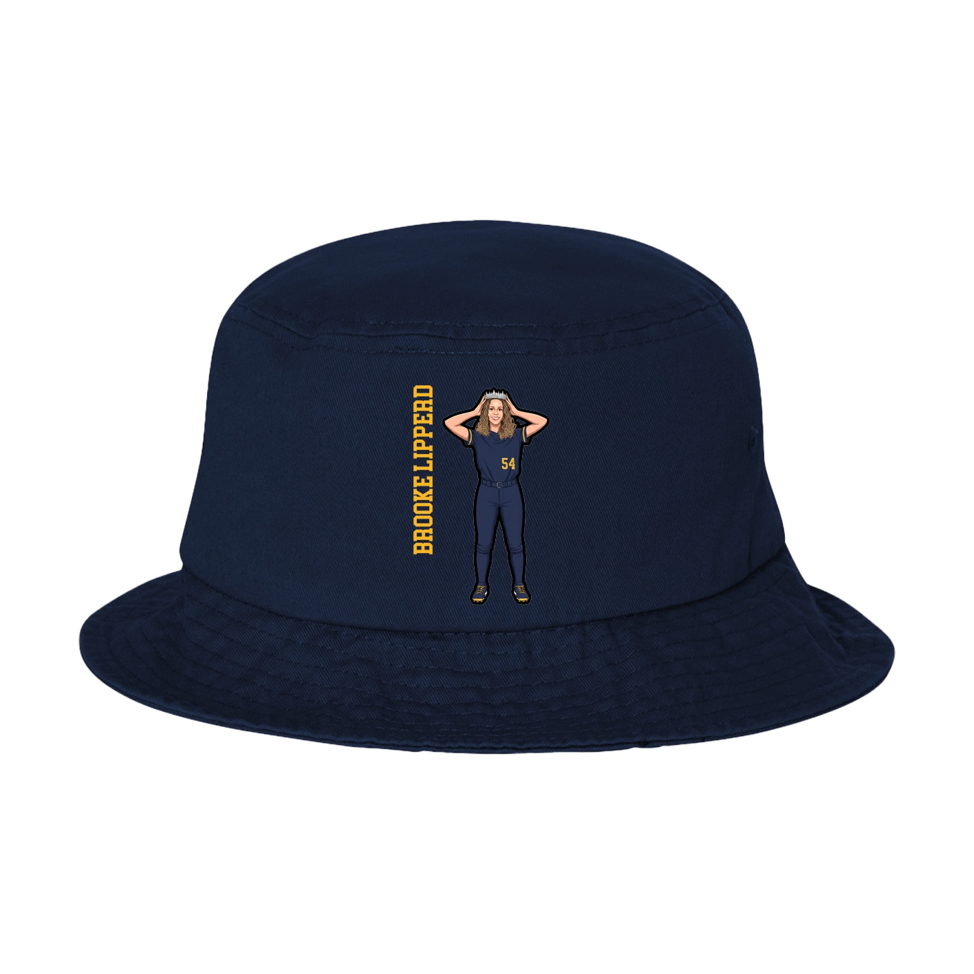 Bucket Cap — Name Vertical in Navy