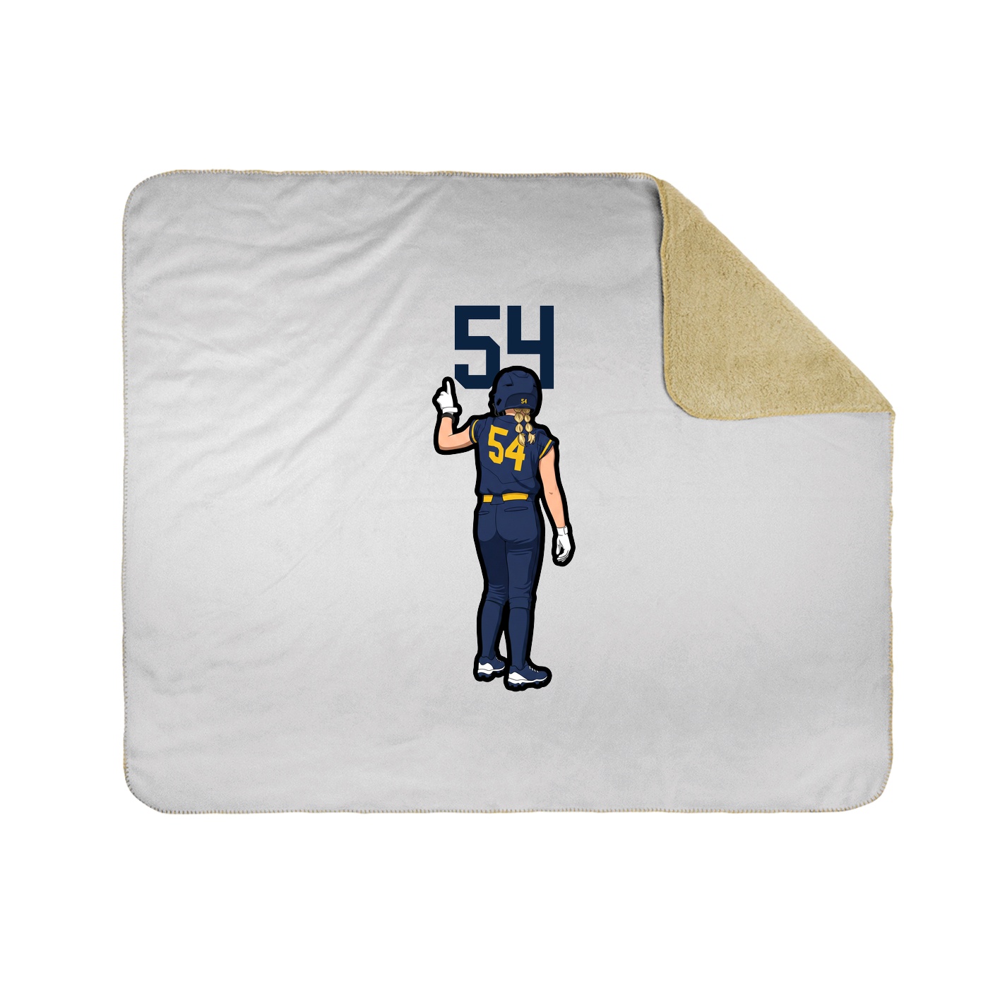 Throw Blanket — Number Top in White