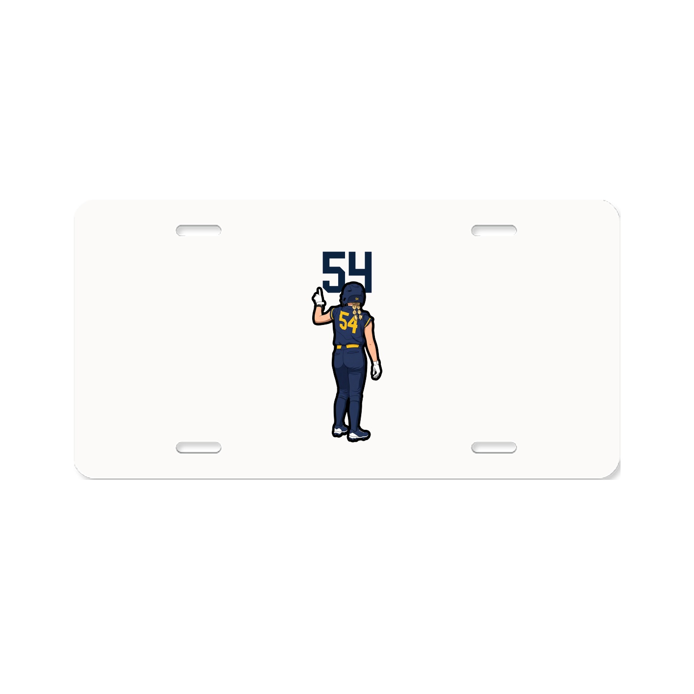 License Plate — Number Top in Classic