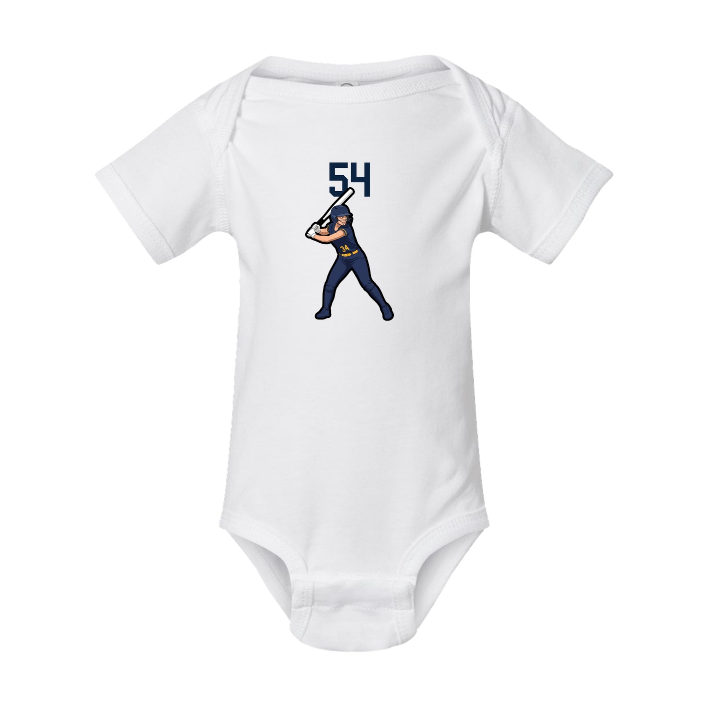 Baby Onesie — Number Top in White