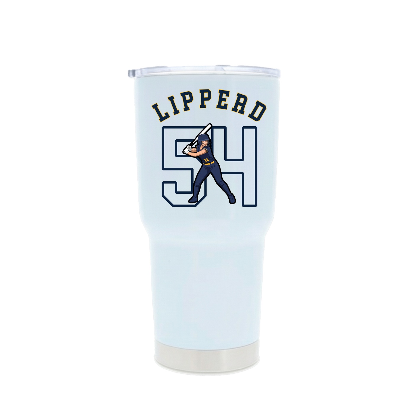 30oz Stainless Steel Tumbler — Shirsey Arch in White