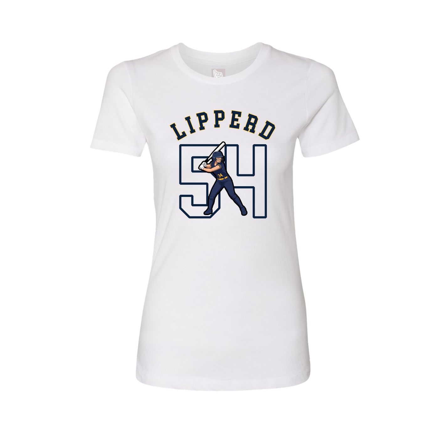 Fitted Women's Tee — Shirsey Arch in White