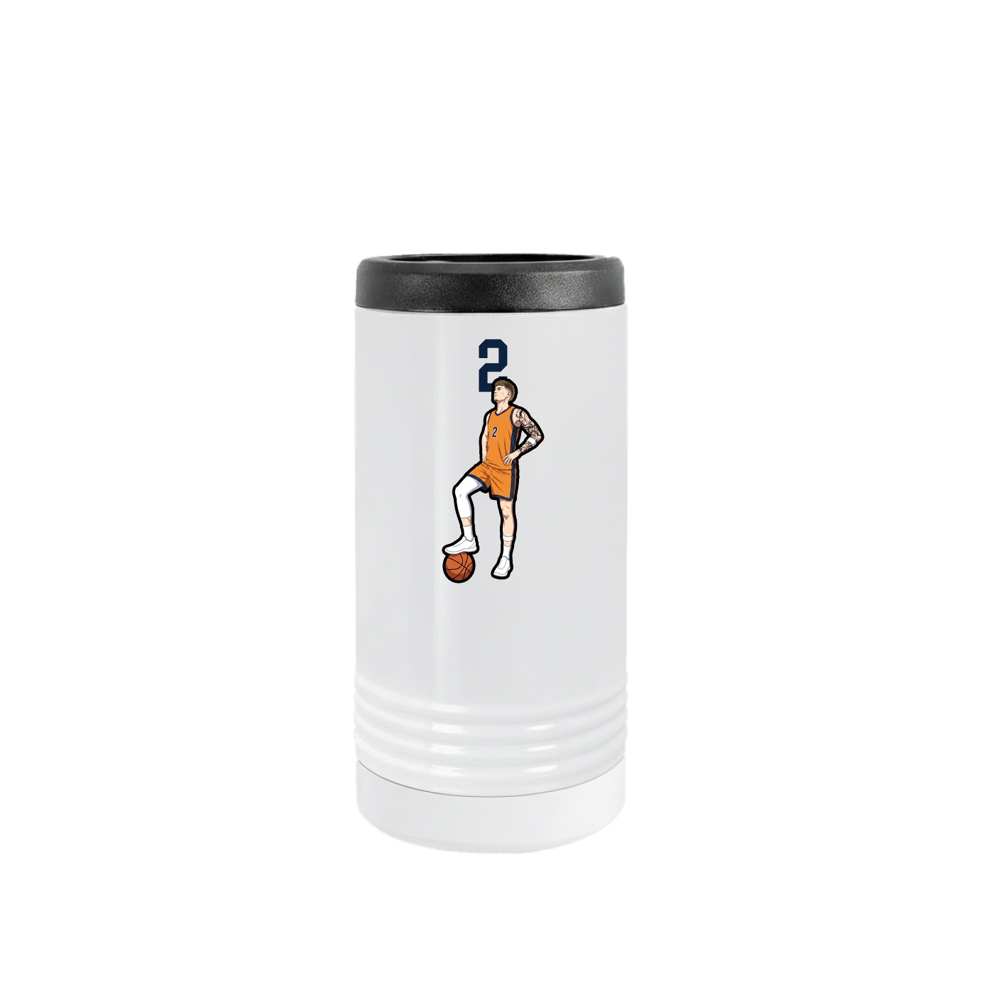 Slim Beverage Holder — Number Top in White
