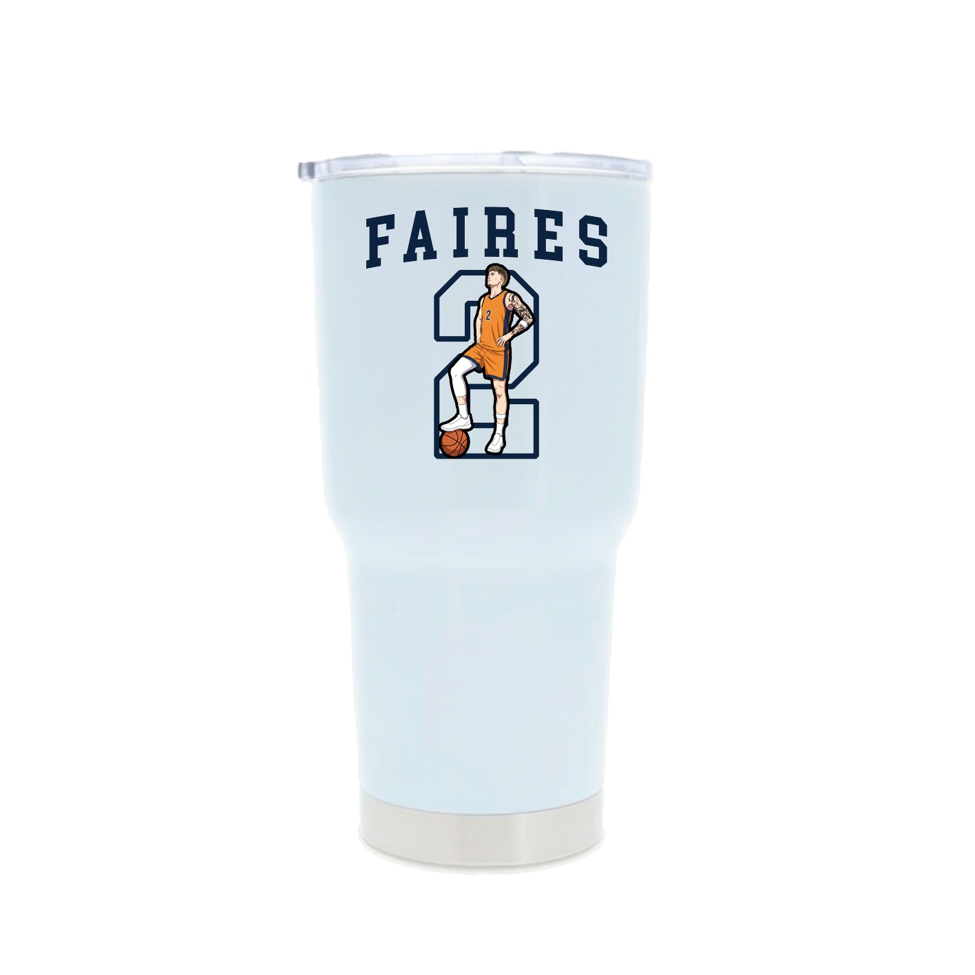 30oz Stainless Steel Tumbler — Shirsey in White