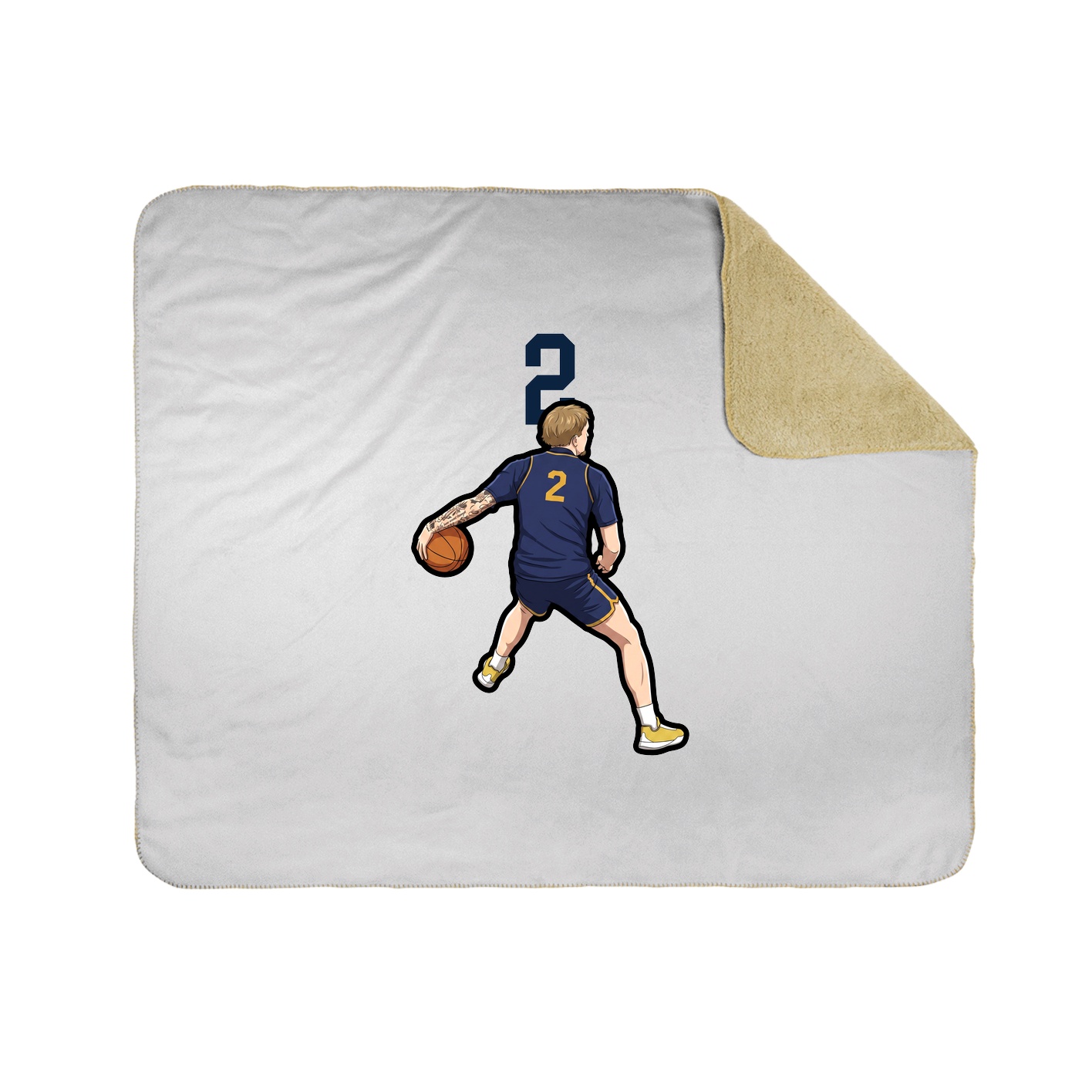 Throw Blanket — Number Top in White