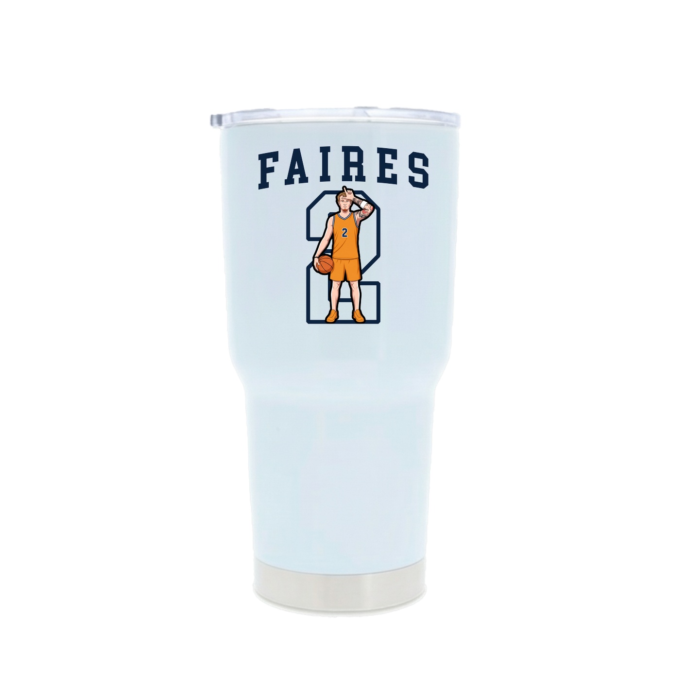 30oz Stainless Steel Tumbler — Shirsey in White