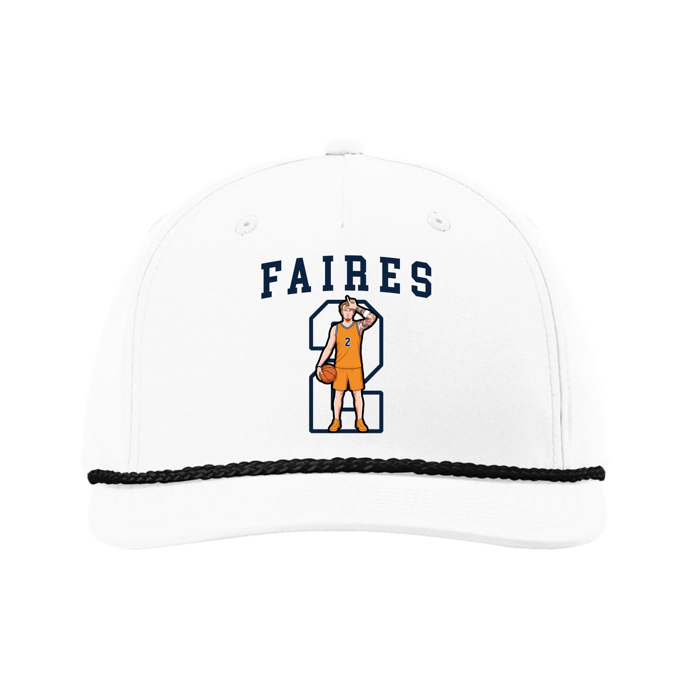 Five-Panel Classic Rope Cap — Shirsey in White