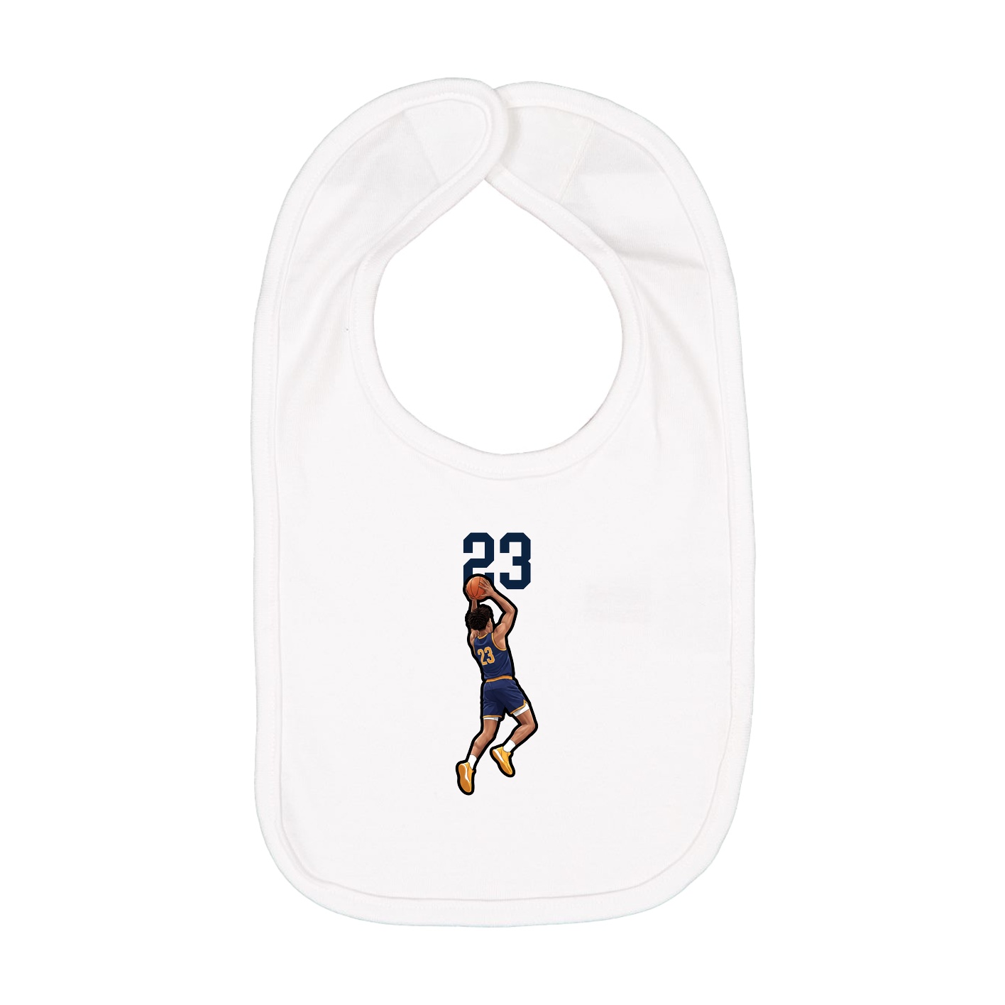 Infant Bib — Number Top in White