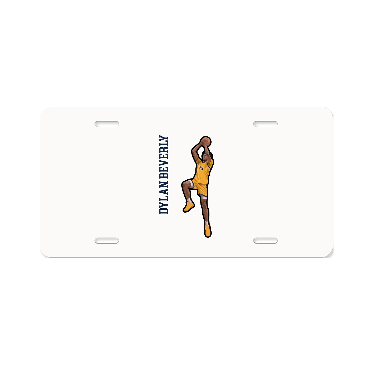 License Plate — Name Vertical in Classic