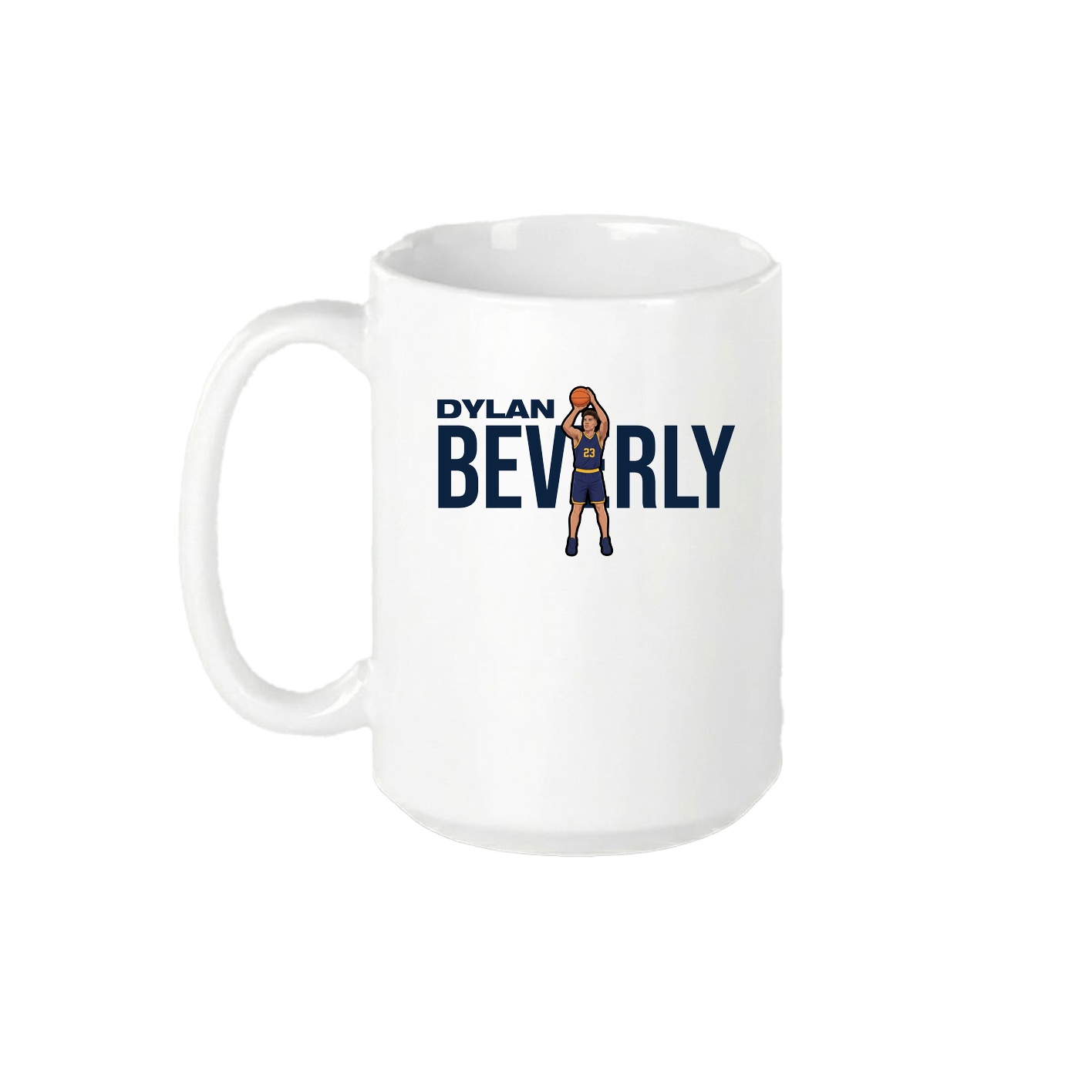 15oz Coffee Mug — Player Name in White