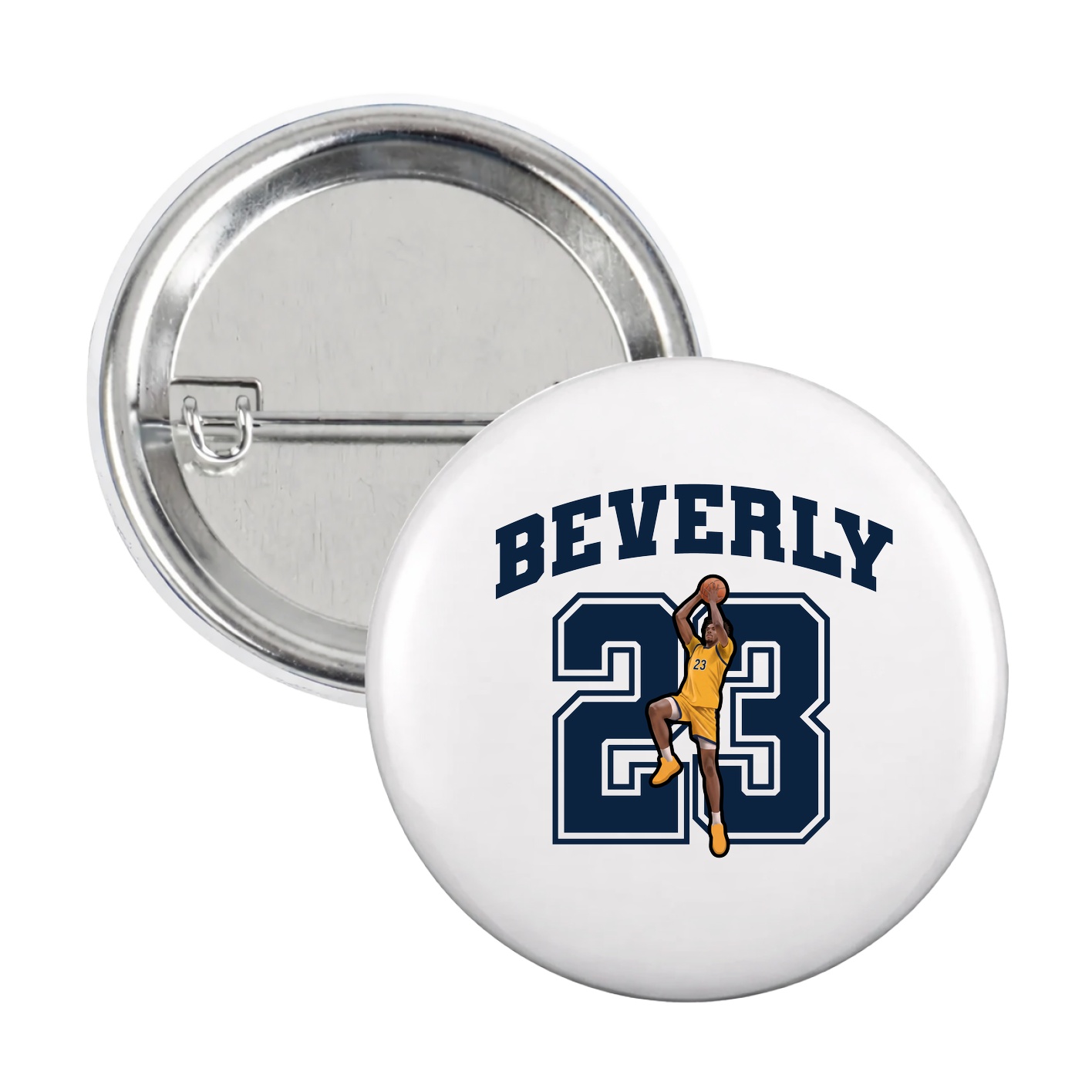 Game Day Button — Number in White