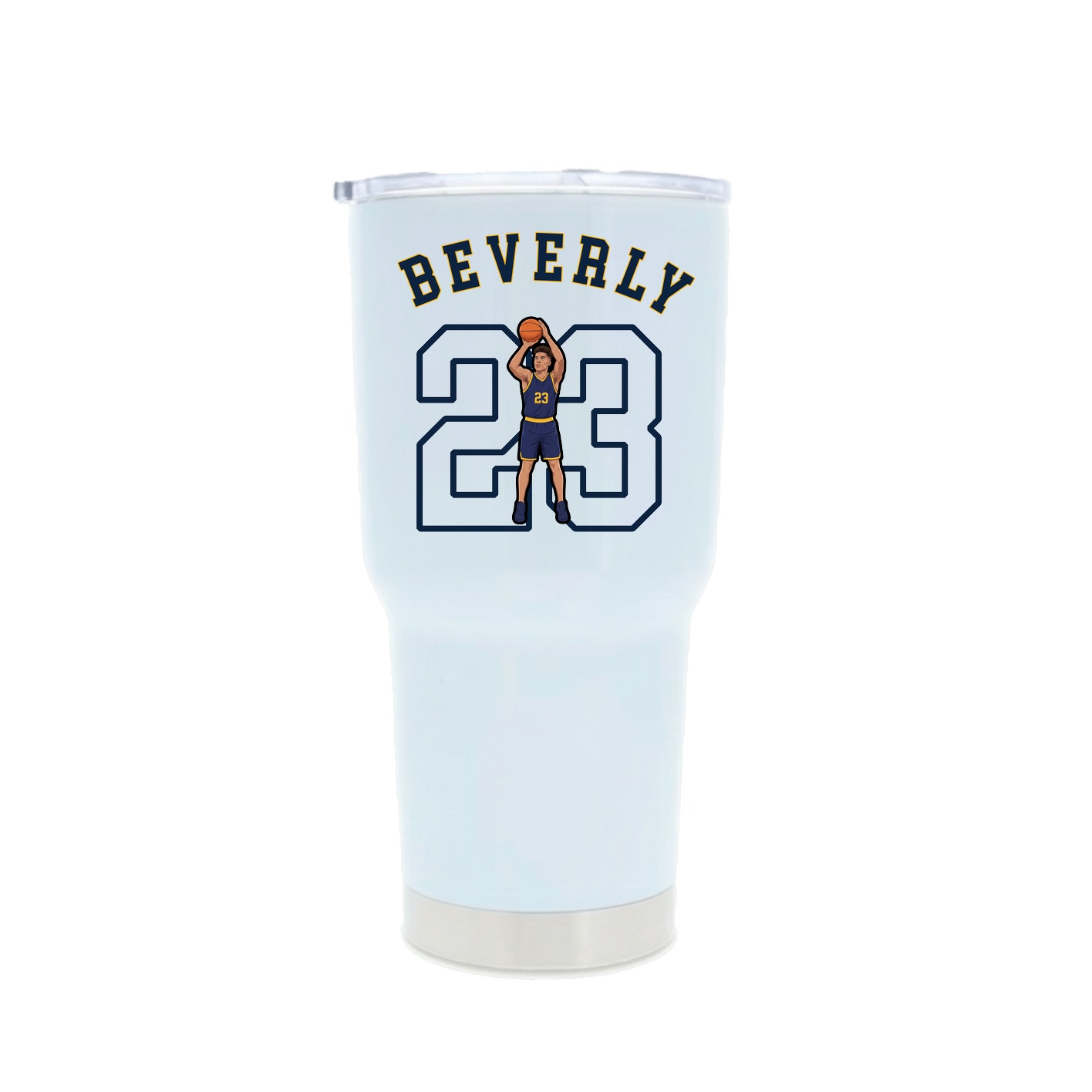 30oz Stainless Steel Tumbler — Shirsey Arch in White