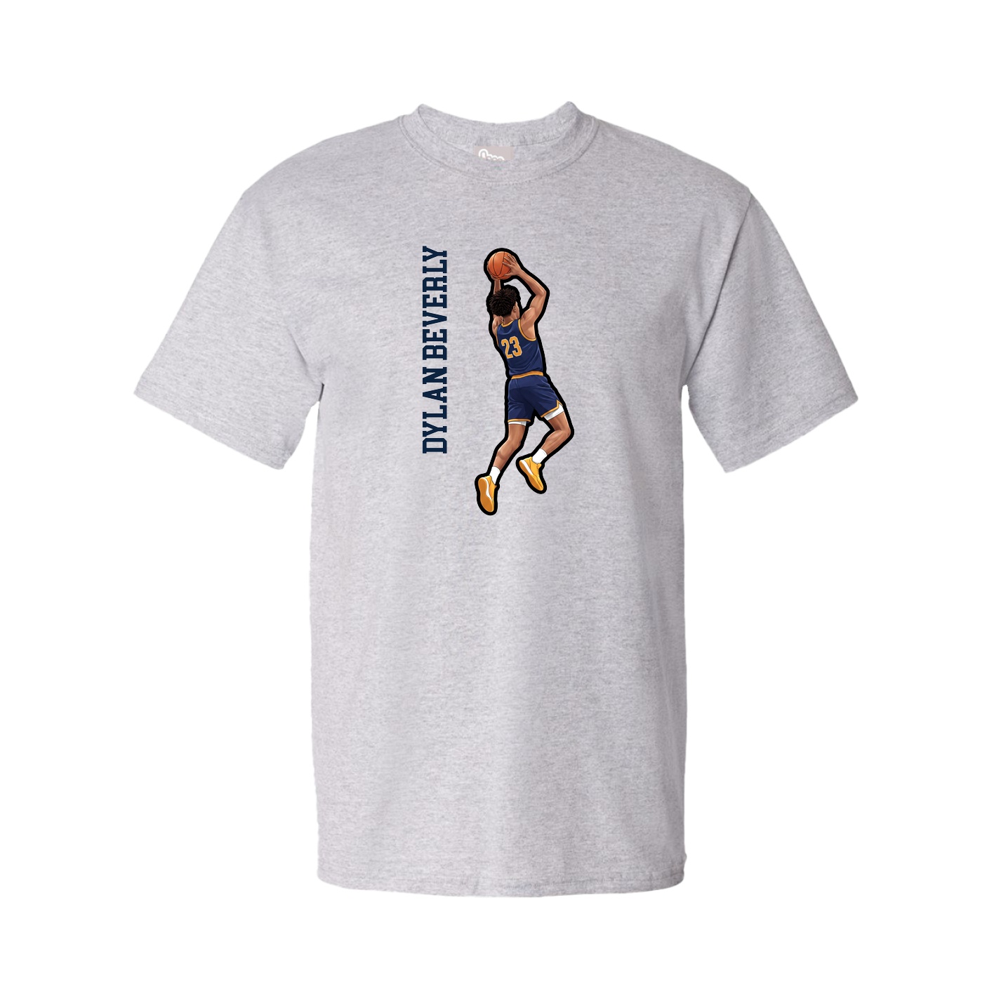 Tee — Name Vertical in Grey