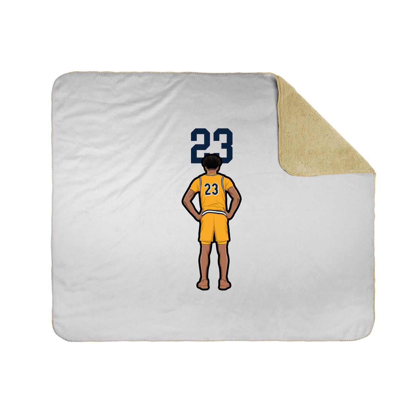 Throw Blanket — Number Top in White