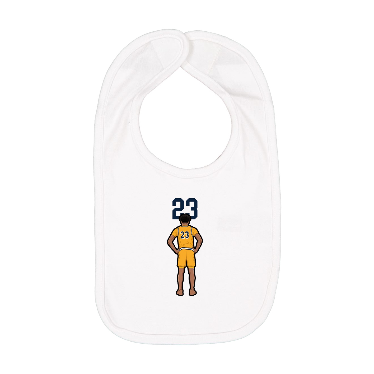 Infant Bib — Number Top in White