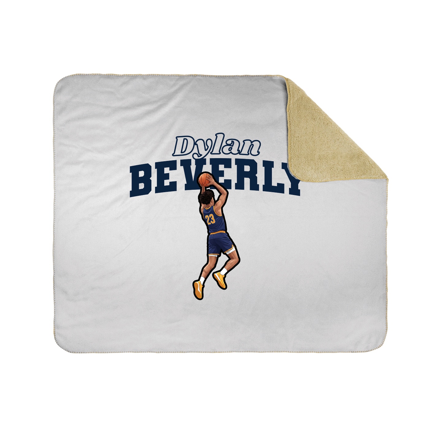Throw Blanket — Name Arch in White