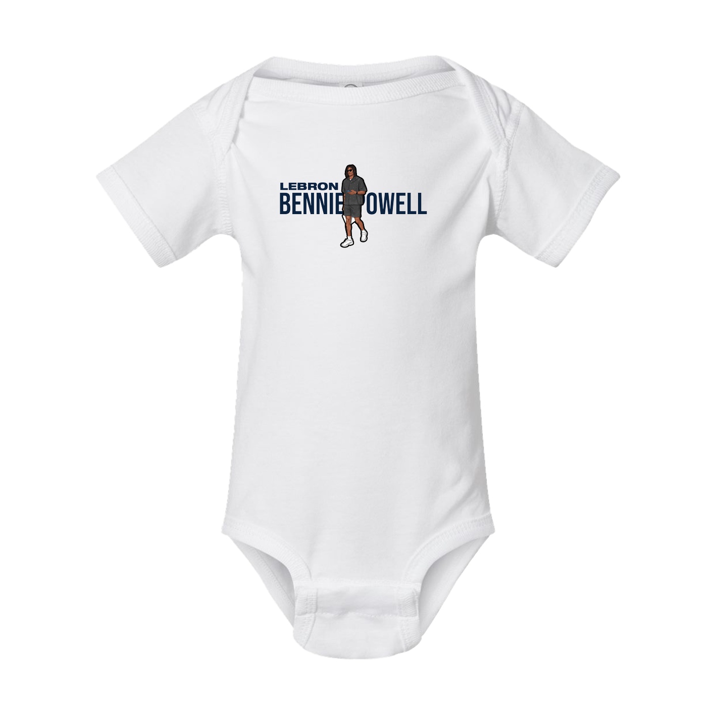 Baby Onesie — Player Name in White